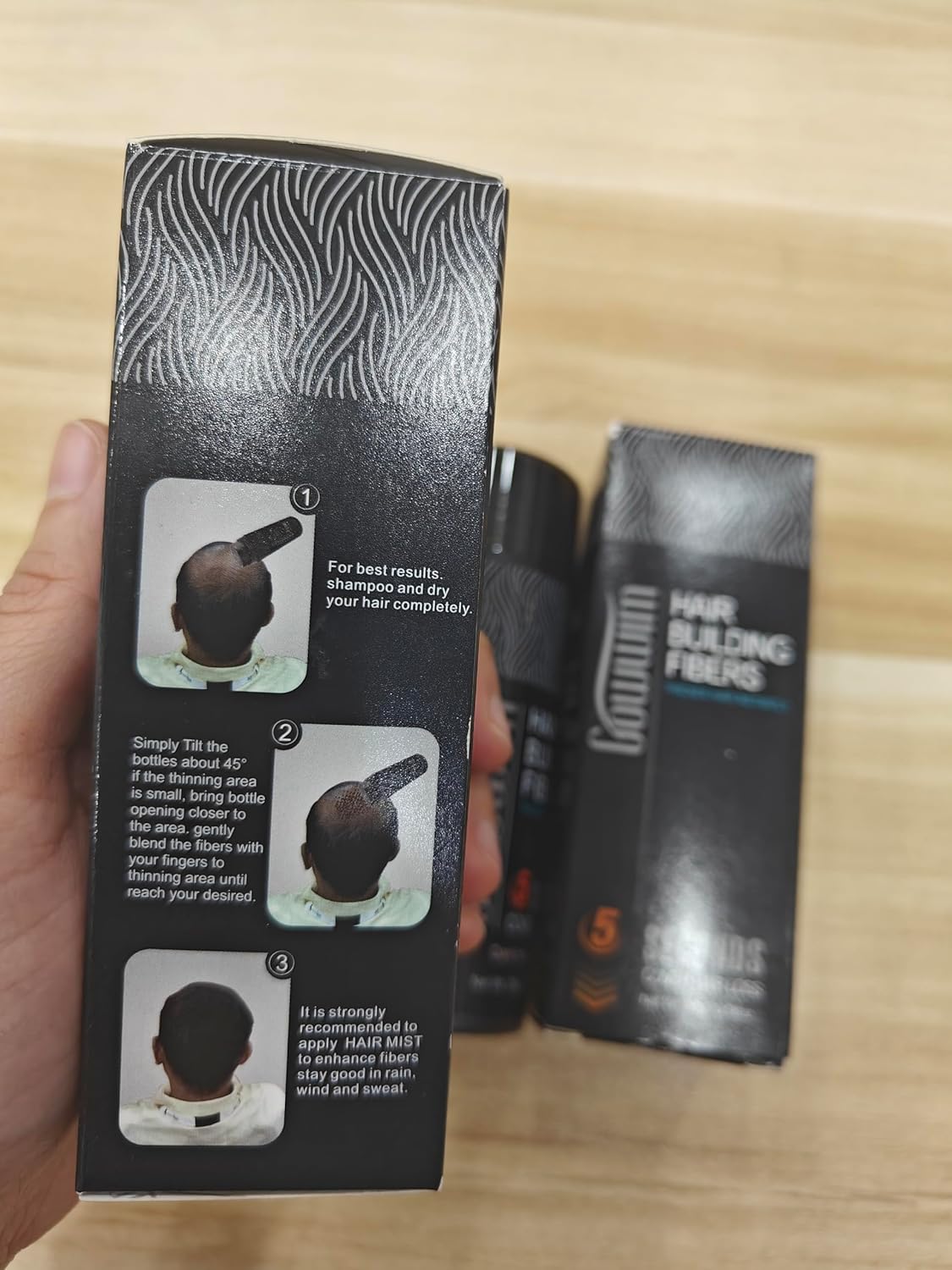 Gowwim Hair Fibers for Thinning Hair Building Fibers Instantly Cover Sparse Areas-Bald Spots Cover Up (black4, 0.88 Ounce (Pack of 1))