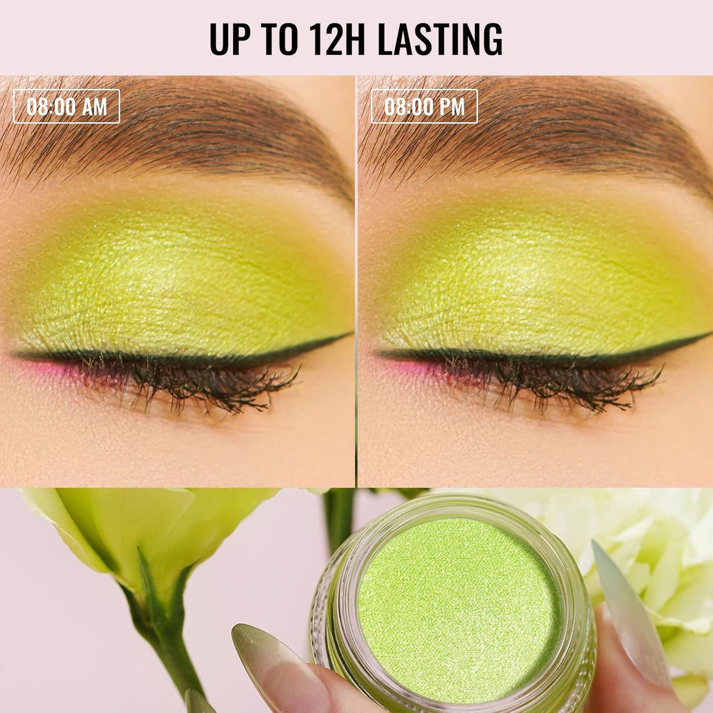 Oulac Bronze Cream Eyeshadow also for Highlighter Large Capacity Highly Pigmented Eye Shadow Waterproof &Long Lasting with Moisturizing Formula P01