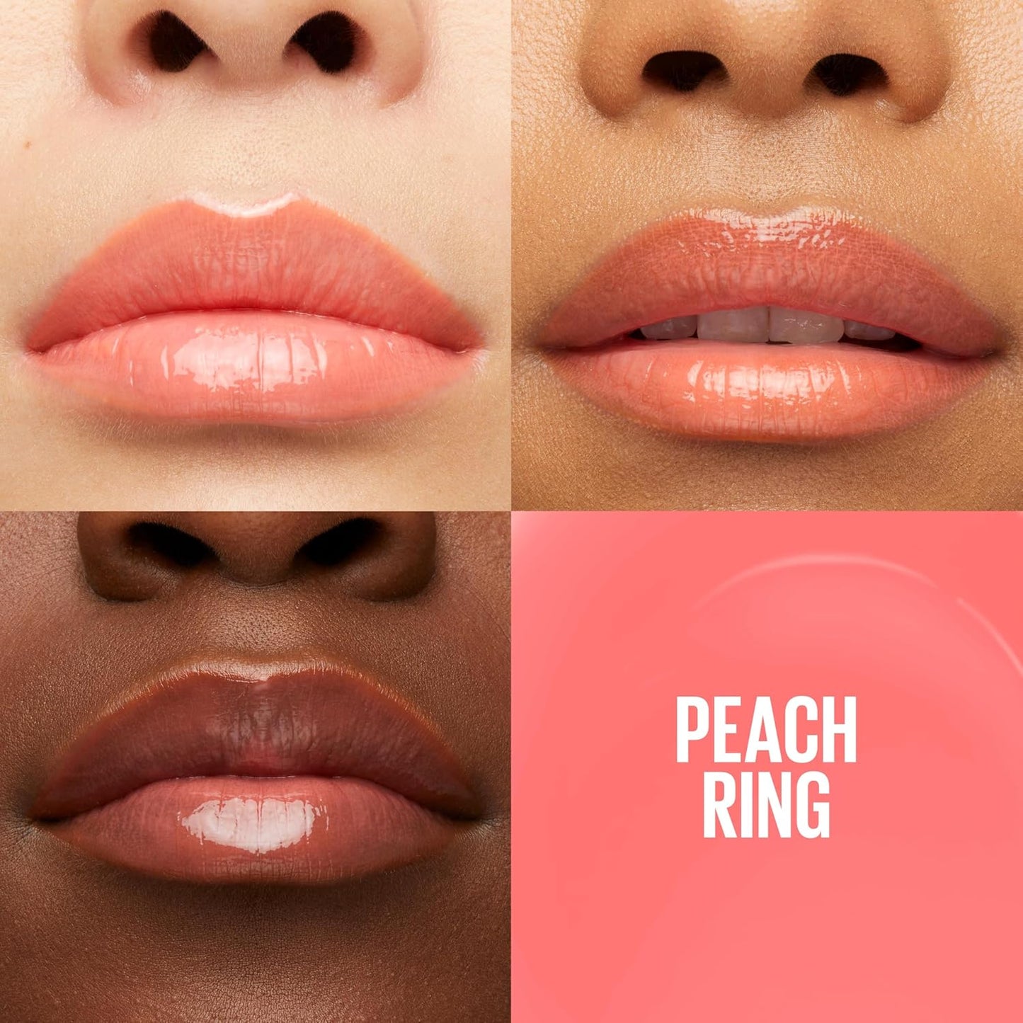 MAYBELLINE New York Lifter Gloss Hydrating Lip Gloss with Hyaluronic Acid, Peach Ring, Sheer Peach, 1 Count