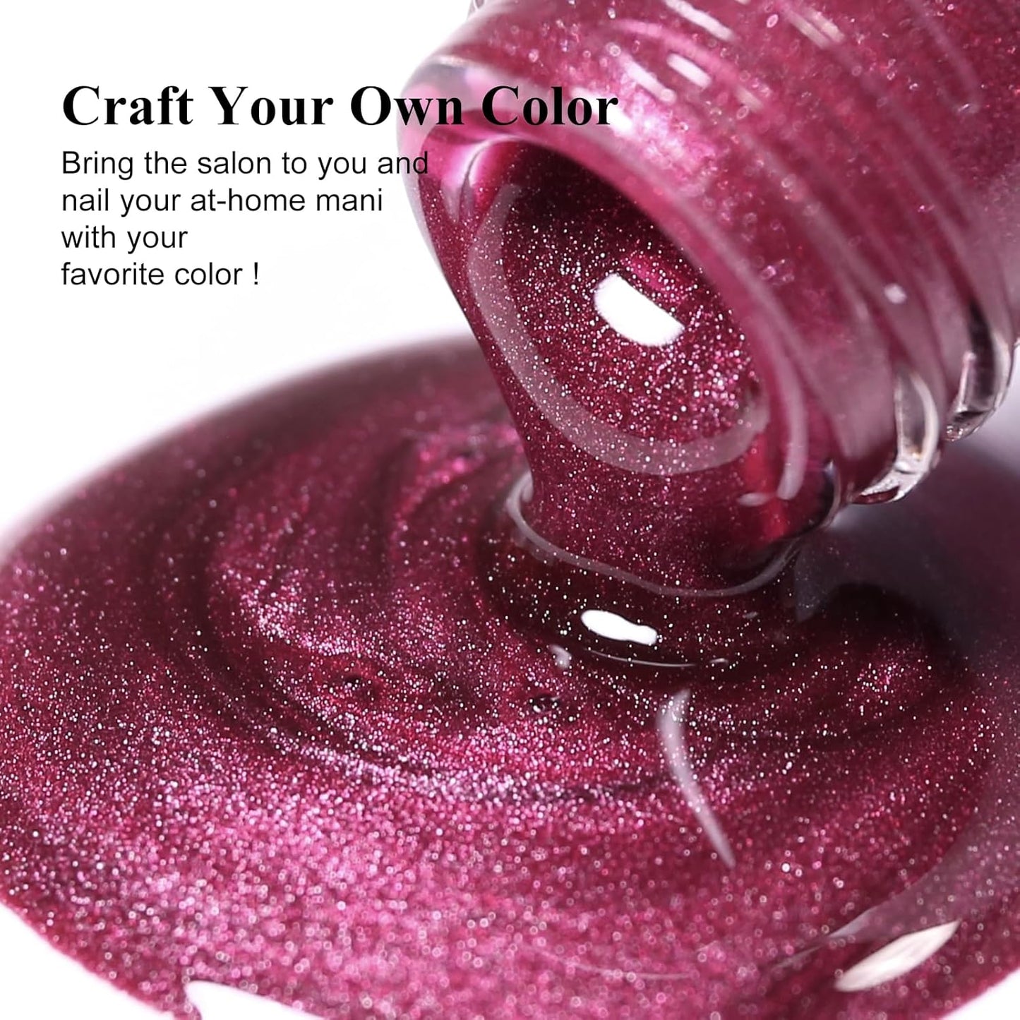 Imtiti Cat Eye Gel Nail Polish, 15ml Rose Red Holographic Crystal Diamond Cat Eyes Glitter UV Soak Off Gel Nail Polish with Magnetic Stick for Nail Art 1Pcs