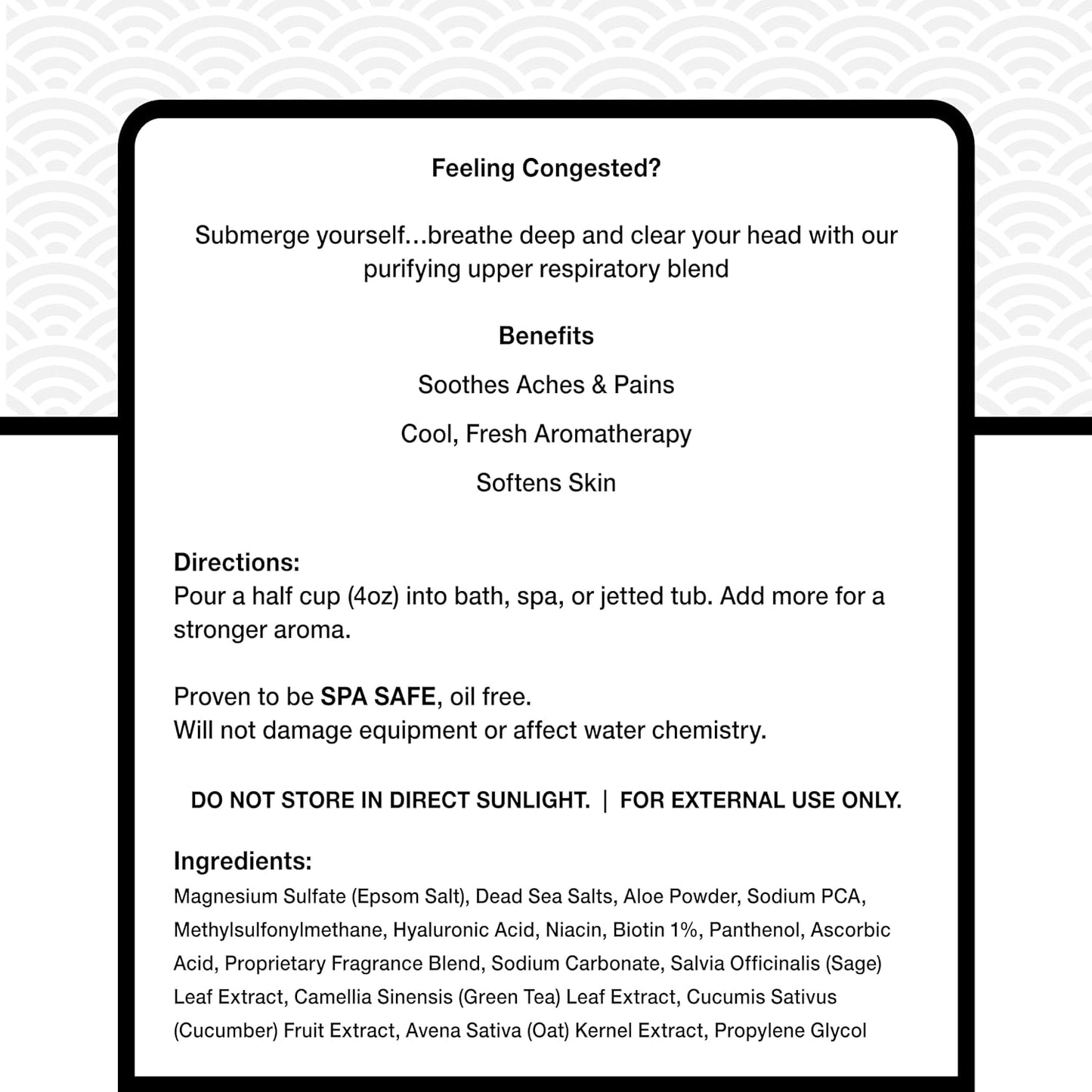 Relax Spa & Bath, Epsom & Dead Sea Salts, Aromatherapy Bath Salts for Hot Tub, Bath, or Spa, Infused with Magnesium, Respiratory Therapy