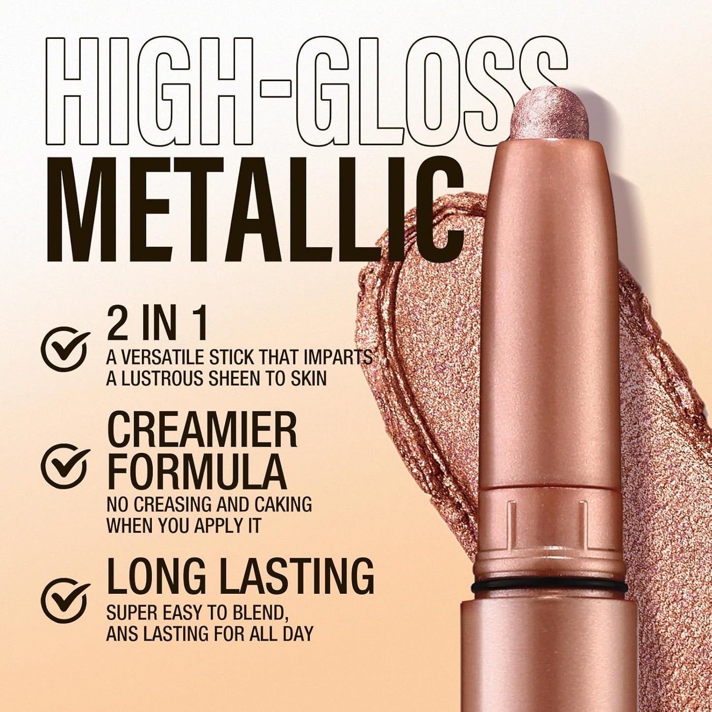 LANGMANNI Eyeshadow Stick,4 PCS Waterproof Multi-Color Eyeshadow Pen Set,Creamy Long-Lasting Eye Makeup Kit,Natural & Shimmer Shades Contour Stick,Gifts For Women (#6+10+11+21-4Colors)