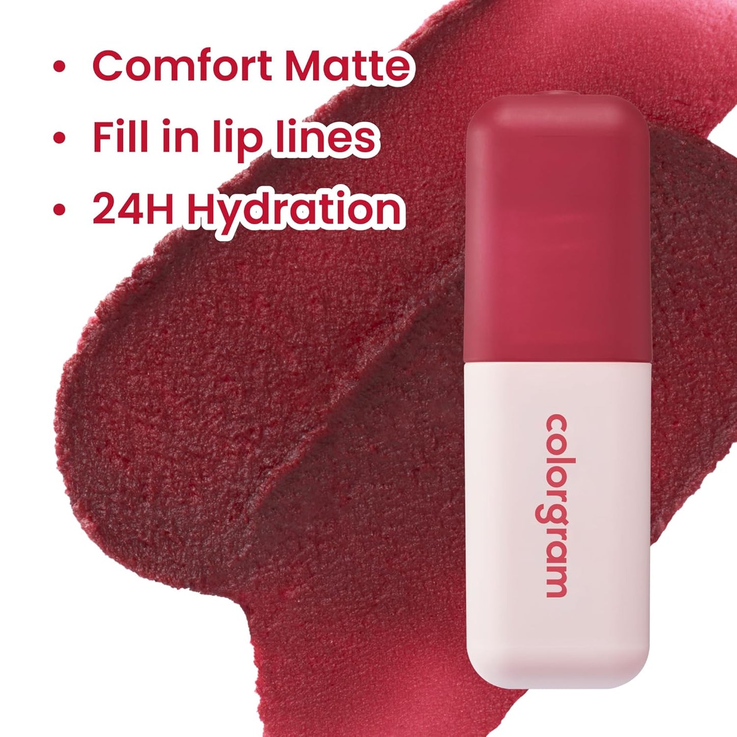 COLORGRAM NUDE BLUR TINT 01 SALMON BEIGE | Soft Velvet Matte Lip Stain & Cheek Tint | Lightweight Blurring Tint for a Smooth & Airbrushed Finish | 24H Hydration, Long-Lasting & Non-Sticky Formula