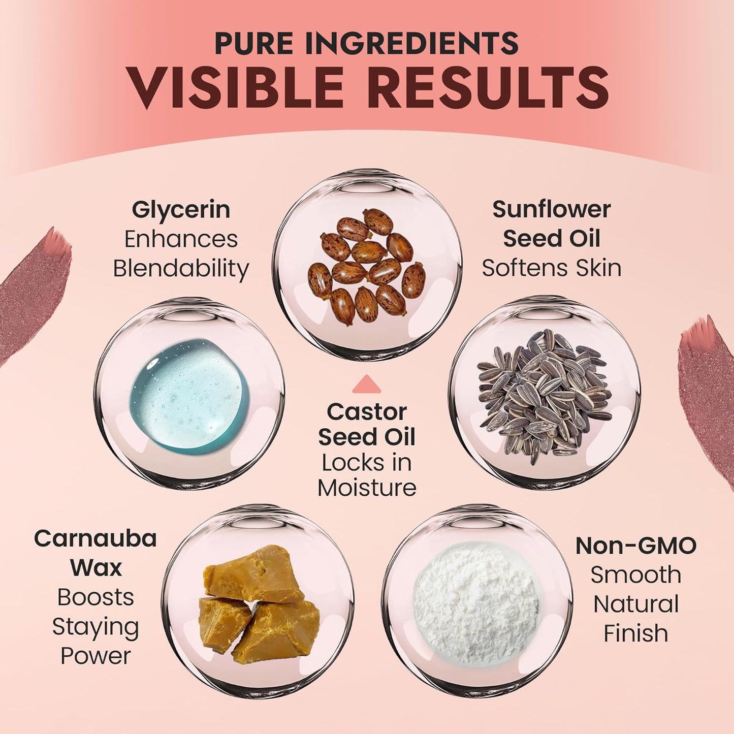 Organic Blush Tube, Cabernet - 100% Natural Vegan Cream Blush Sticks, Multi-Use Bronzer, & Highlighter for Lips, Cheeks & Eyes, Buildable Shimmer, Gluten-Free, Paraben-Free, Made in USA