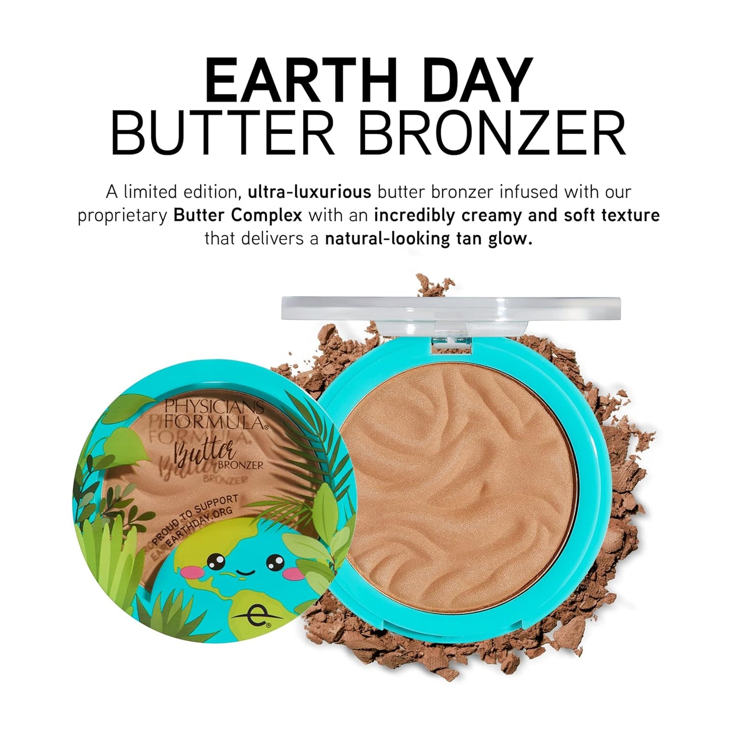 Physicians Formula Earth Day Butter Bronzer Deep Bronzer, Clean Beauty, Dermatologist Tested, Vegan, Cruelty-Free