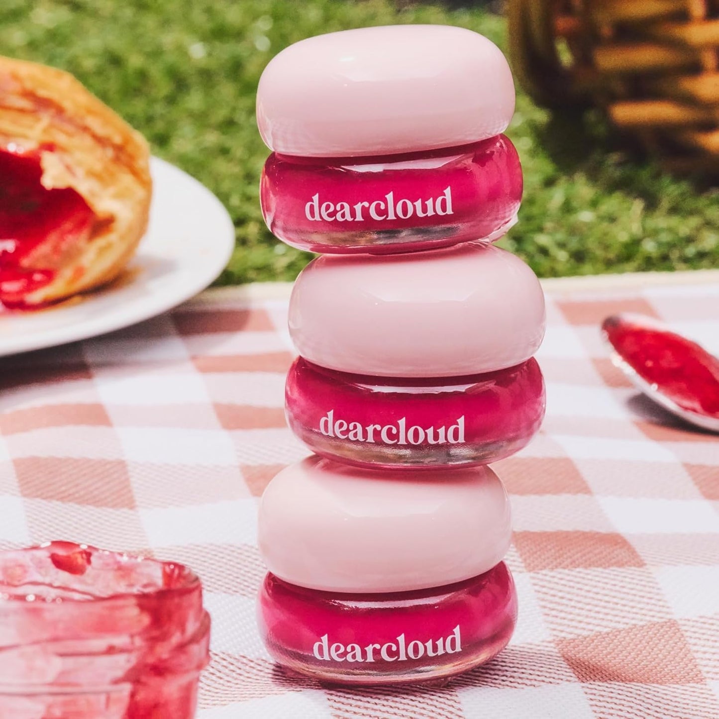 dearcloud Dewy Lip Jam – Hydrating Lip Balm & Gloss with Vitamin E, Korean Skincare (Passion Fruit)