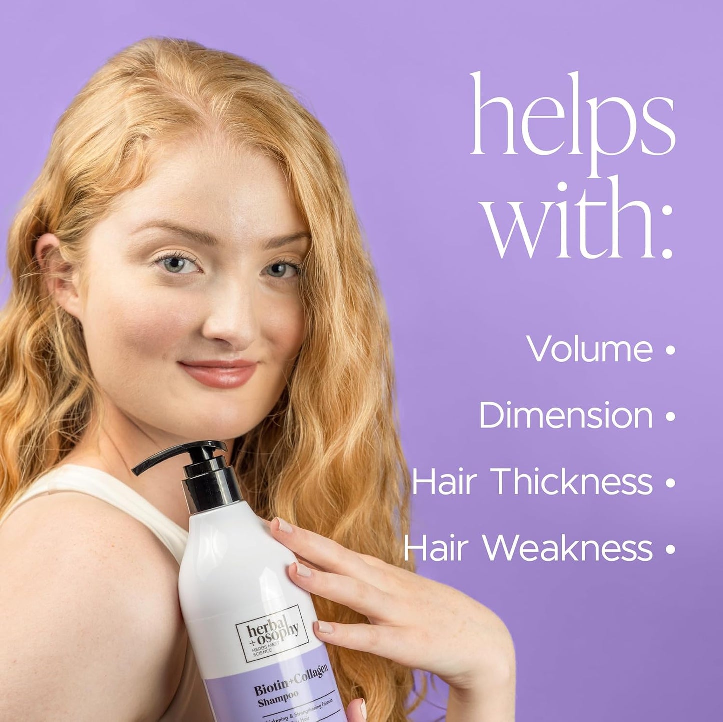 Biotin & Collagen Shampoo & Conditioner Set, Hair Growth Thickening, Repair Dry, Damaged Hair Set, Infused with Vitamin B7 & Argan Oil, Sulfate, Parabens and Gluten Free, 2 x 16.9 Fl Oz