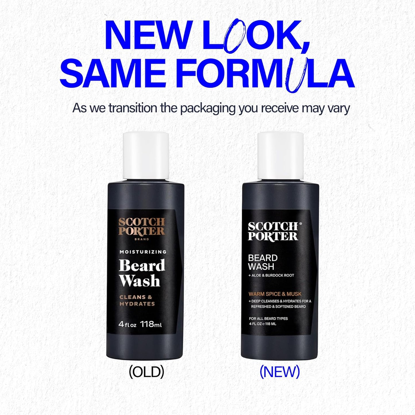 Scotch Porter Moisturizing Beard Wash – Cleanse, Refresh, Hydrate & Soften Coarse, Dry Facial Hair while Protecting Skin for a Fuller/Healthier-Looking Beard – Original Scent, 8 oz. Bottle