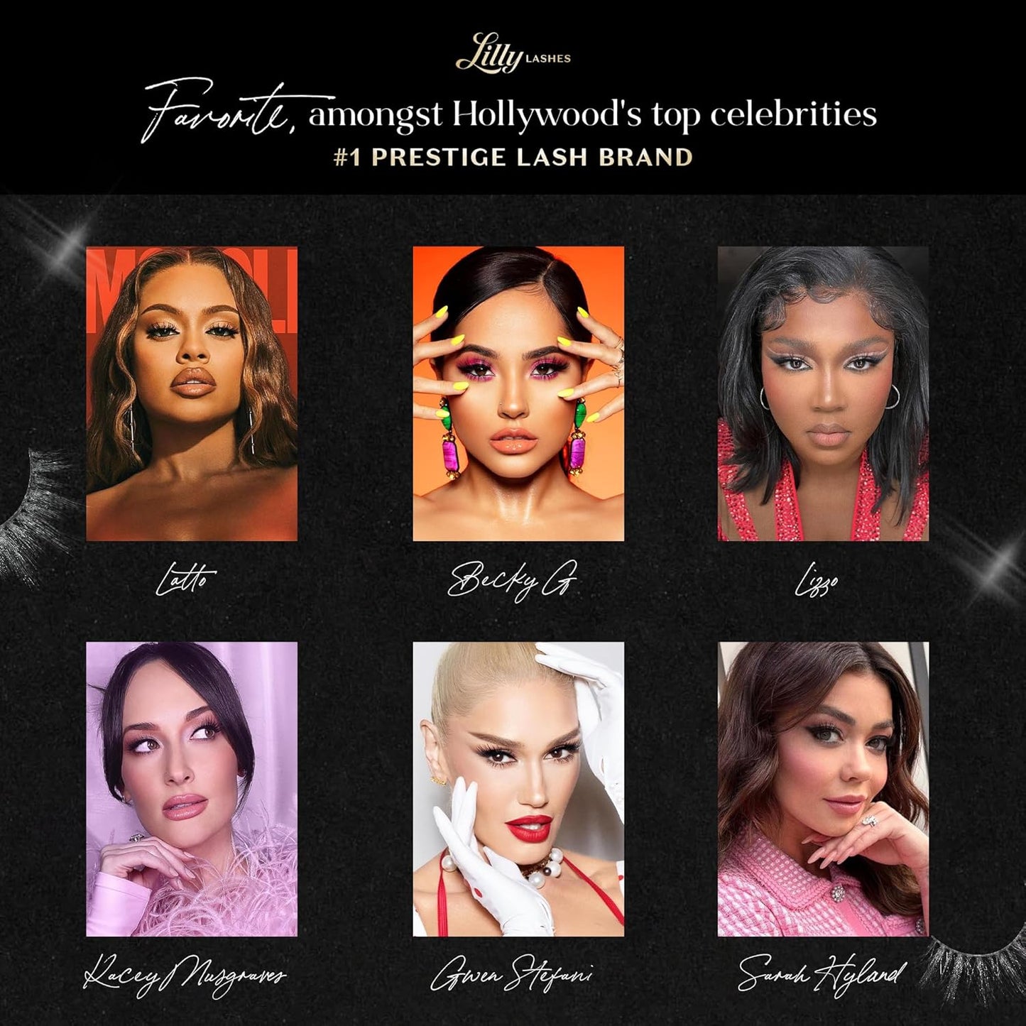 Lilly Lashes Diamonds in Lite Faux Mink, Strip Lashes, Natural Lashes, Reusable False Lashes Natural Look, Lash Strips with Luxury Silk Like Fibers, No Lash Glue Included