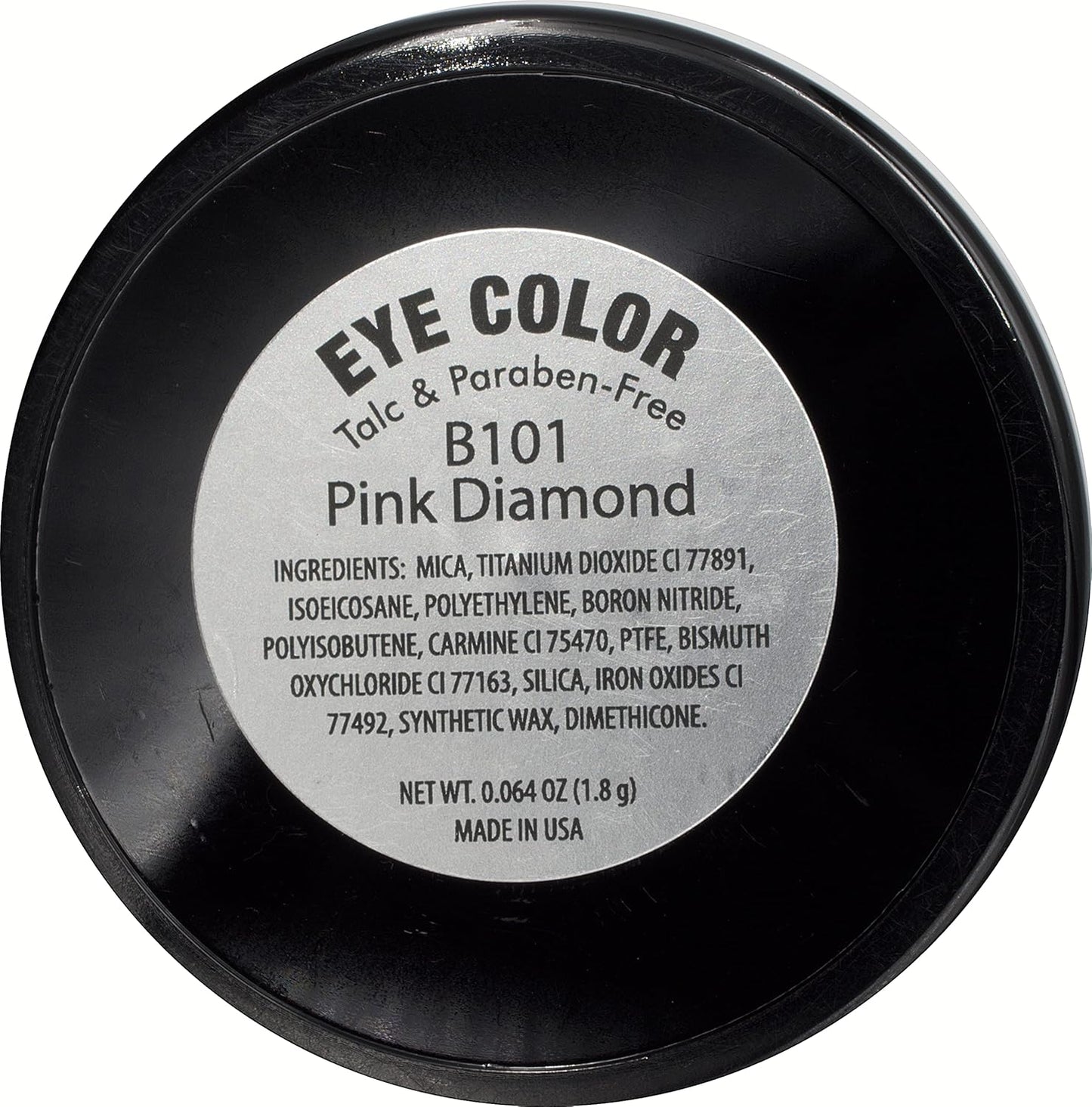 Pink Diamond Shimmering Rose Pressed Powder Single Vegan Eyeshadow; Talc, Paraben & Cruelty Free