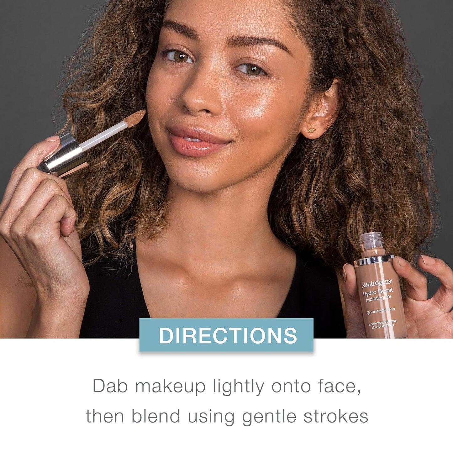 Neutrogena Hydro Boost Hydrating Tint with Hyaluronic Acid, Lightweight Water Gel Formula, Moisturizing, Oil-Free & Non-Comedogenic Liquid Foundation Makeup, 115 Cocoa Color 1.0 fl. oz (Pack of 2)