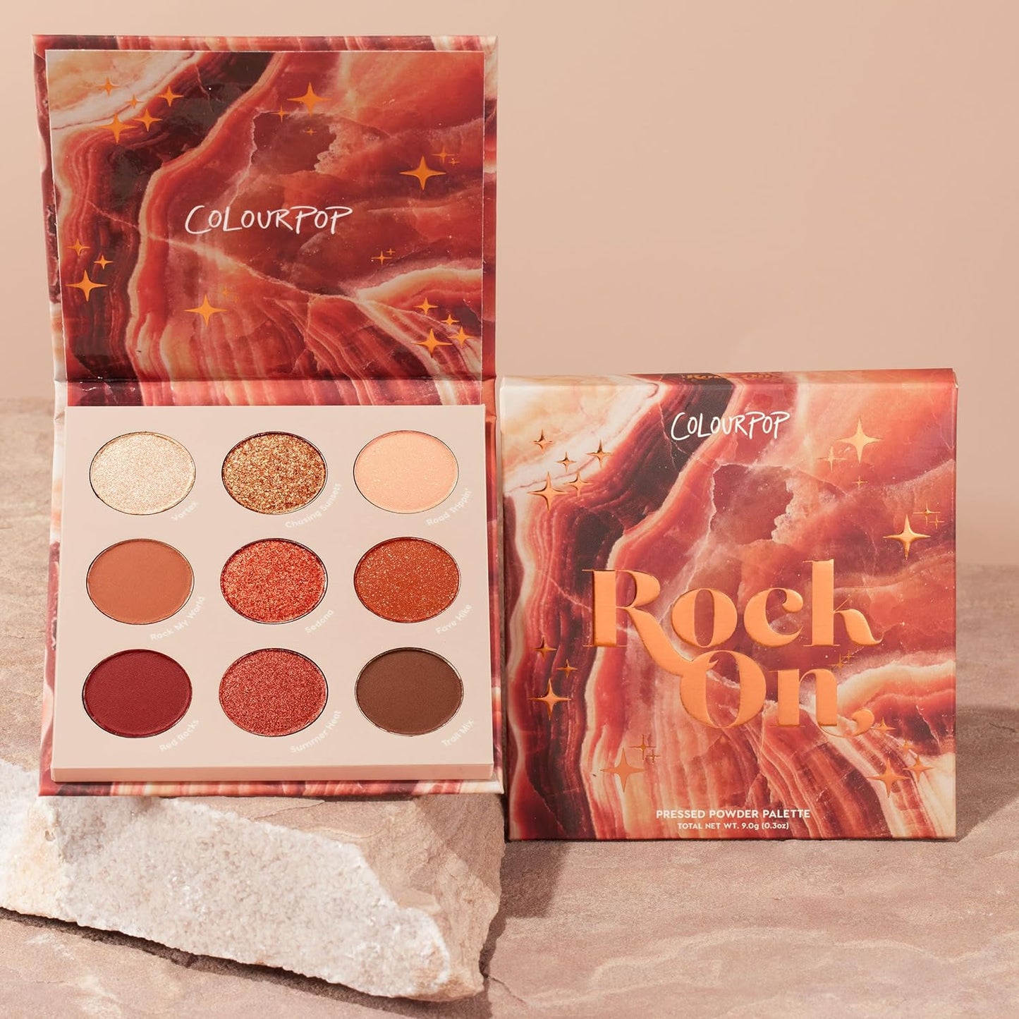 ColourPop Rock On Eyeshadow Palette - Warm, Earthy Terracotta Palette with Metallic and Matte Finishes - High-Pigment Eye Makeup with a Long-Wearing Formula (0.3 oz)
