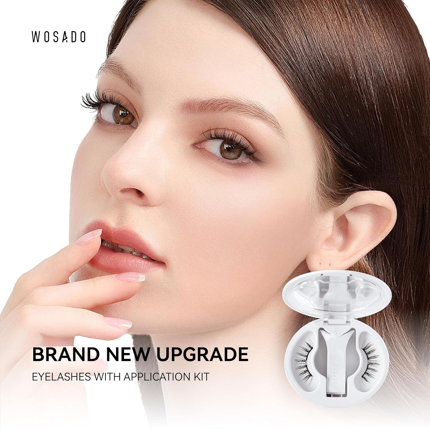 Soft Magnetic Eyelashes Kit with Applicator, No.12 Iris Black, Reusable Glue-free Wispy Magnetic Lashes, Cruelty-free False Lashes, Waterproof, Lightweight, Suit for Heavy Makeup