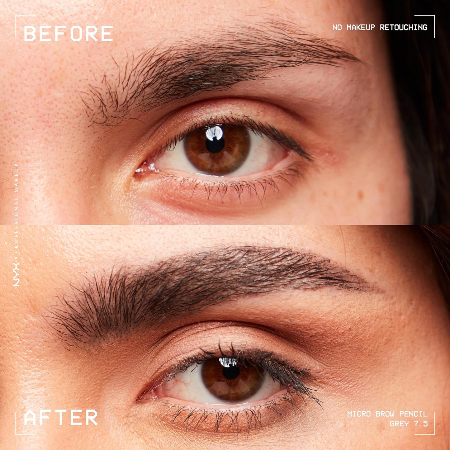 NYX PROFESSIONAL MAKEUP Micro Brow Pencil, Precise Eyebrow Pencil - Grey