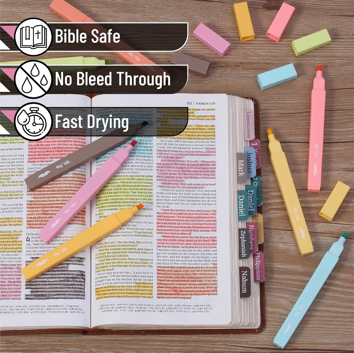 Mr. Pen- Aesthetic Highlighters, 8 pcs, Chisel Tip, Autumn Colors, Cute Highlighters Assorted Colors