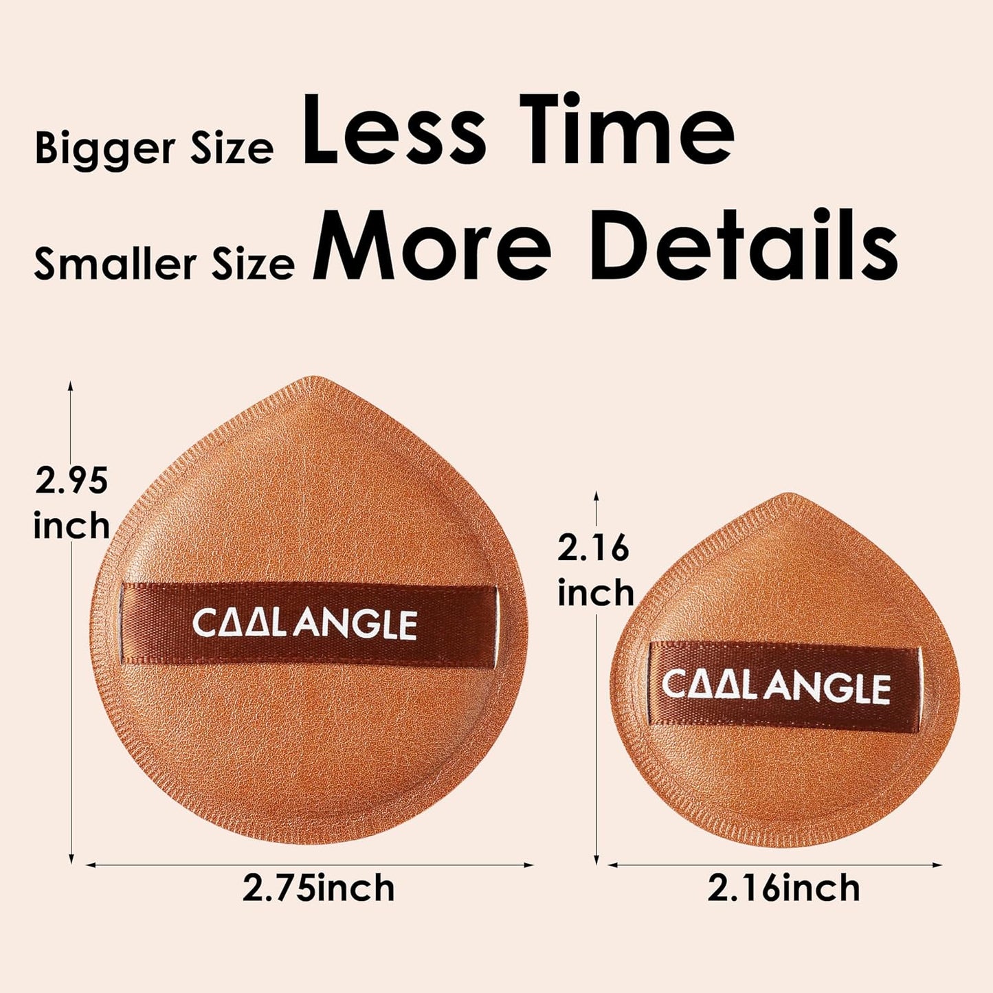 4Pack Brown Makeup Sponge For Foundation Concealer And Powder, Latex Free Blender Sponge For Natural And Easy Makeup Soft Long-lasting, Pack for 2X-Large and 2 Medium