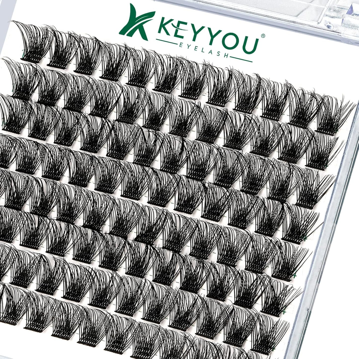 Lash Clusters 96pcs Individual Lashes Y03 D Curl 16mm Cluster Lashes KEYYOU Volume Wispy Lash Extension Soft&Comfortable Easy DIY at Home(Y03 D-16mm)