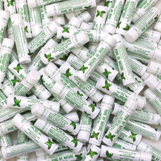 150-Pack Lip Balm in Bulk by Naturistick. Peppermint Scent. 100% Natural Ingredients. Best Beeswax Chapstick for Dry, Chapped Lips. Made in USA