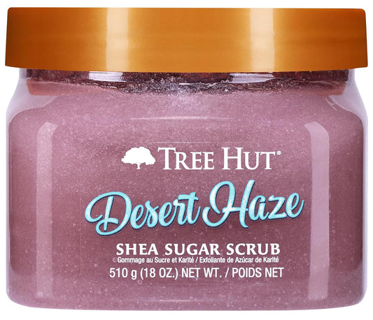 Tree Hut Desert Haze Shea Sugar Scrub | Exfoliating Body Scrub Removes Dead, Dry Skin for a Soft & Hydrated Feel | Nourishing Essential Body Care | 18 fl oz.