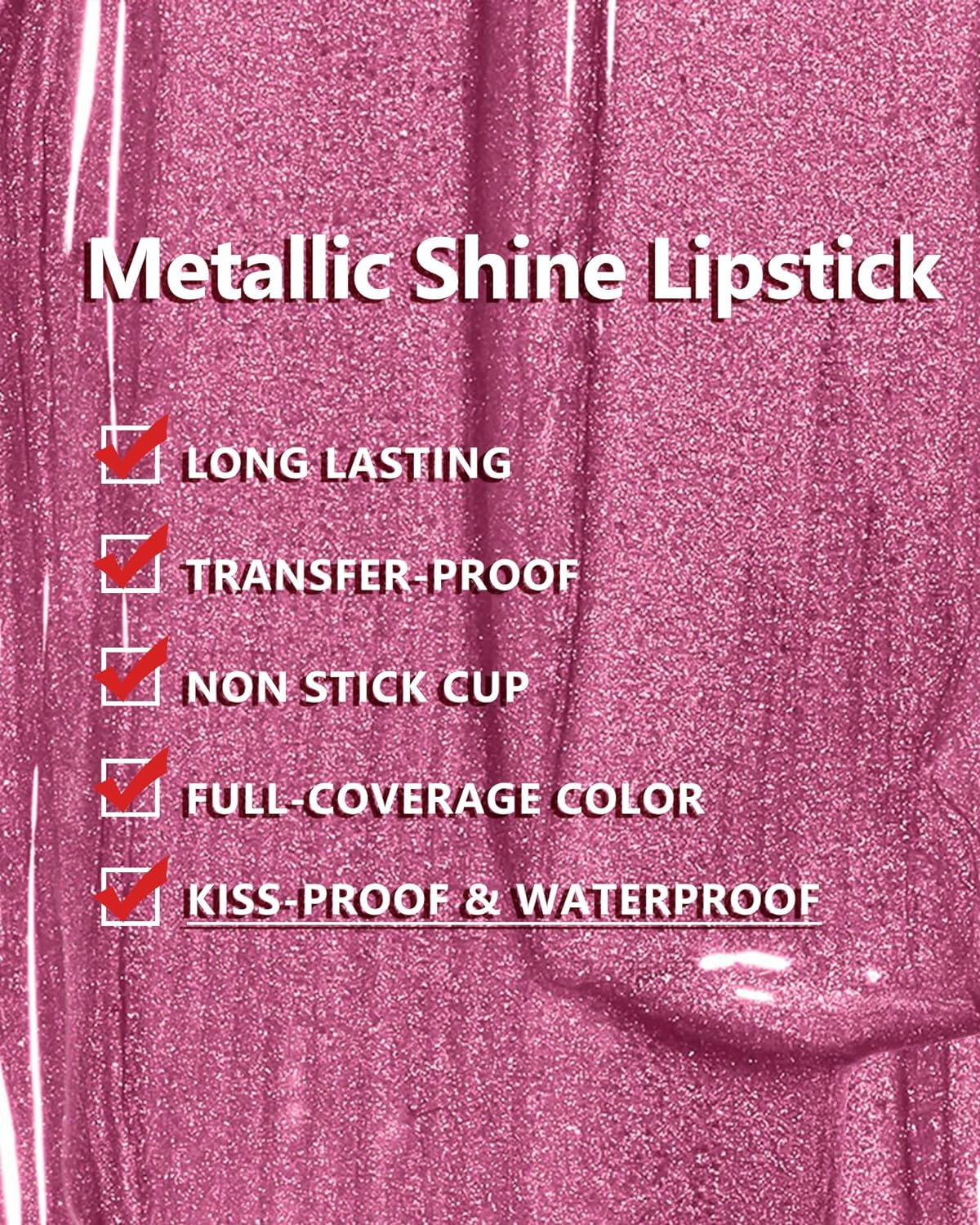 MAKI YIKA Brown Lipstick for Women Metallic Lipsticks Glitter Long Lasting Lipstick No Smudge No Transfer Liquid Lip Gloss (BR04 After Heat)