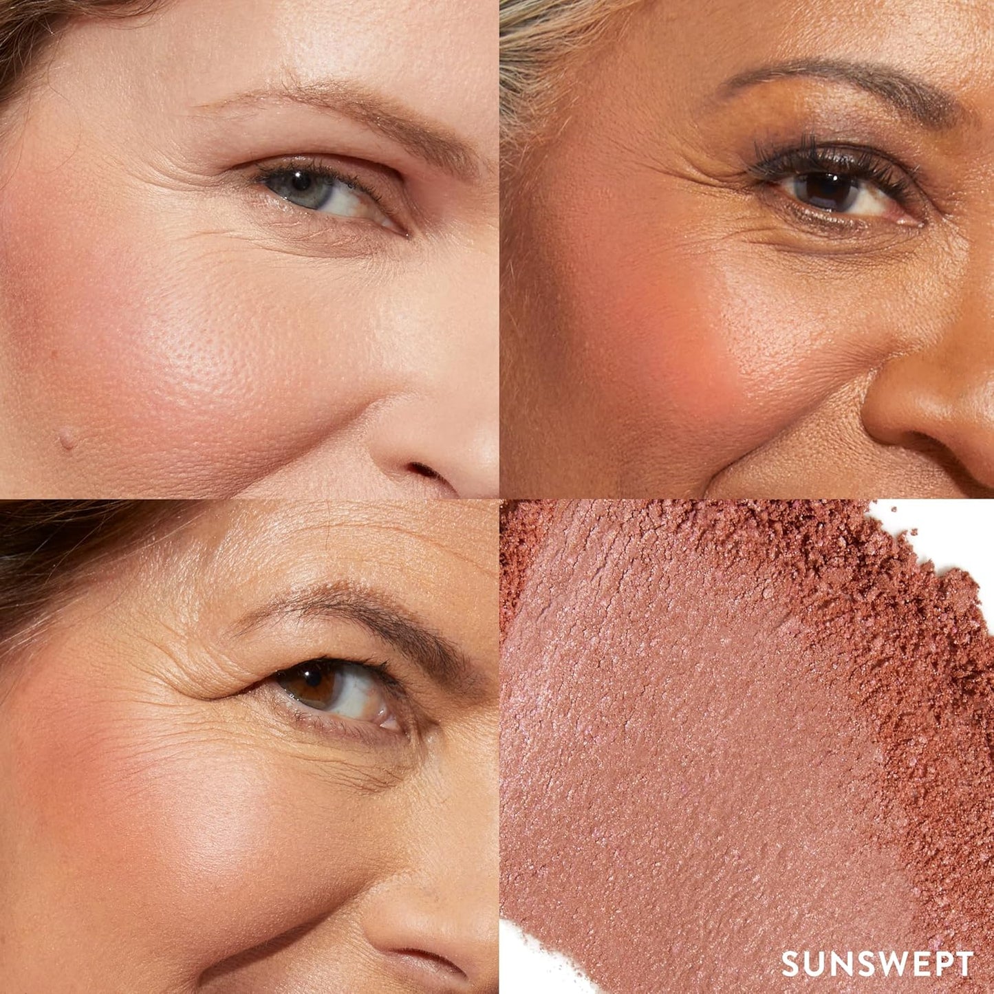 LAURA GELLER NEW YORK Baked Blush-n-Brighten Marbleized Blush + Angled Brush (05 Sunswept, 47mm)