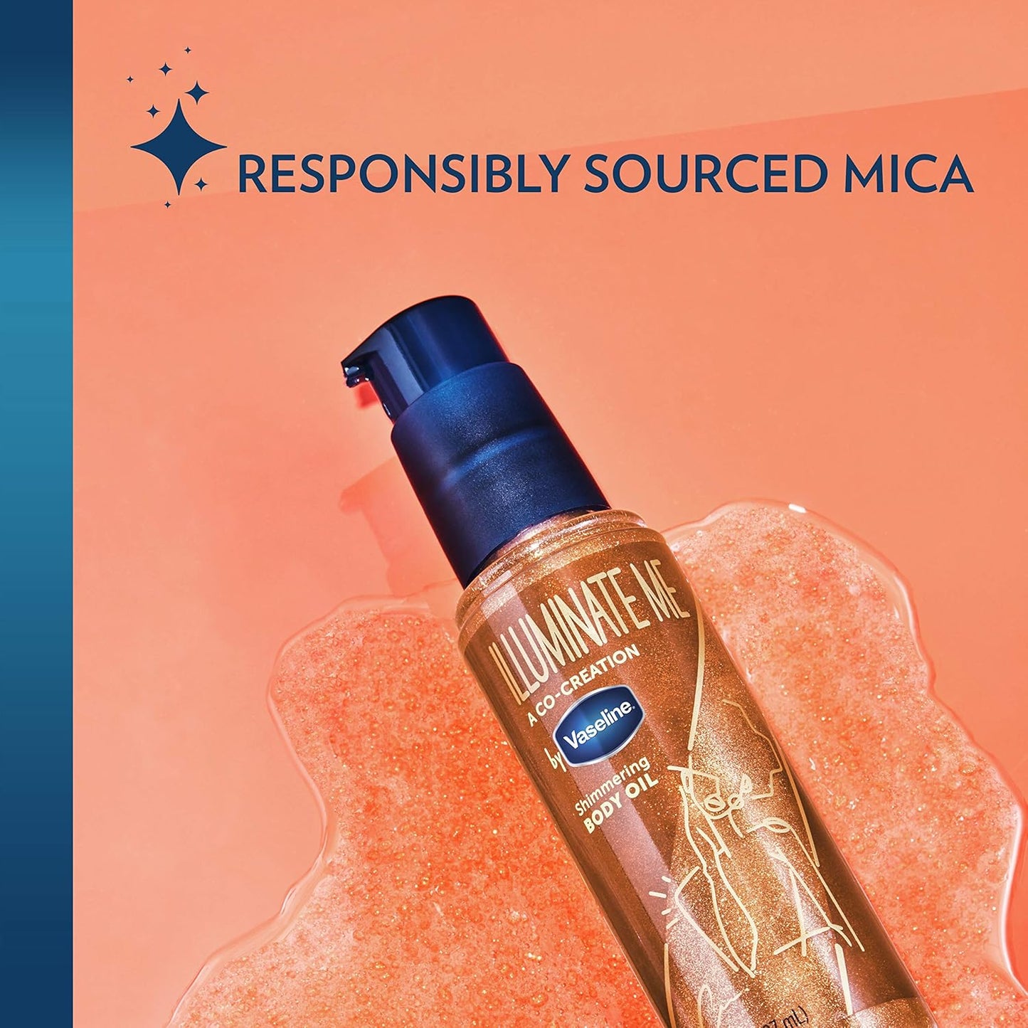 Vaseline Illuminate Me Shimmering Body Oil Created for Melanin Rich Skin, Illuminates Skin with Finishing Touch of Shimmer for Glowing Skin 3.3 oz