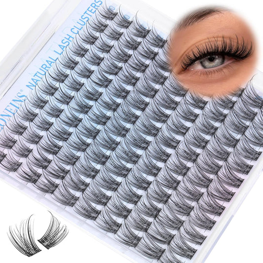 Wispy Lash Clusters Natural Eyelash Clusters 10-16MM Individual Lashes Clusters C Curl Cluster Eyelash Extensions DIY Lash Extension Soft False Eyelashes by TNFVLONEINS