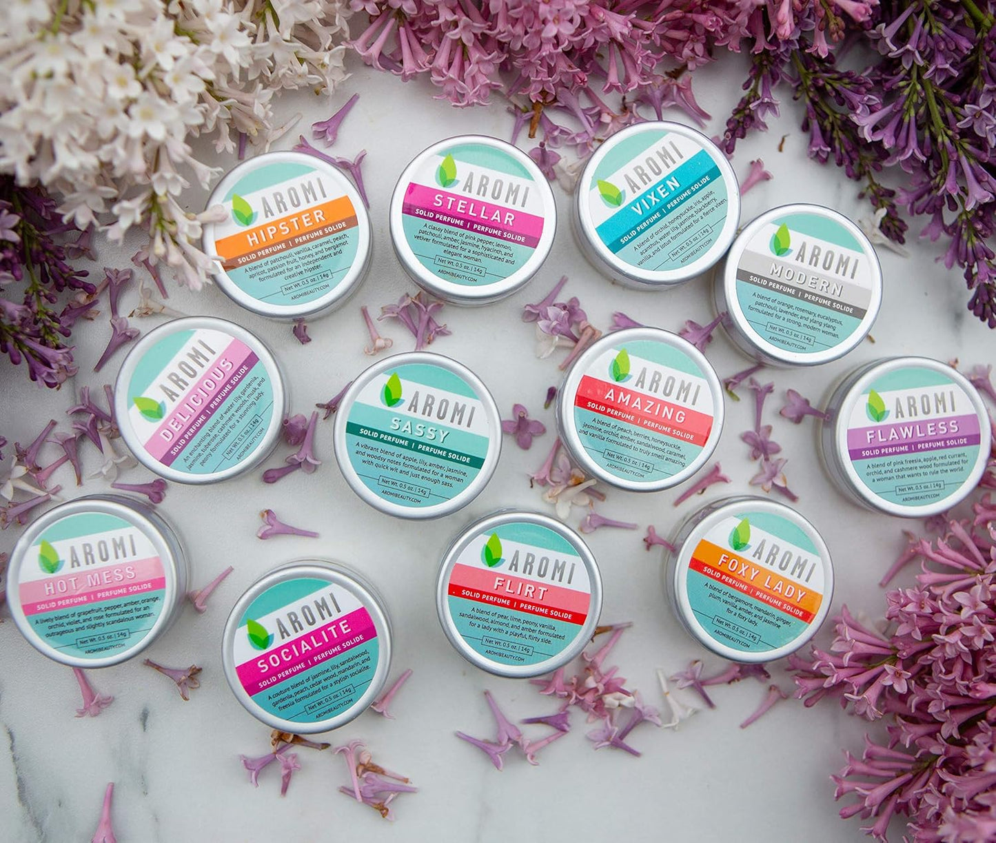 Aromi Stellar Solid Perfume | Spicy, Floral Fragrance, Pink Pepper, Jasmine, Amber, Patchouli Scent, Vegan, Cruelty-free, Gift, Travel, Handmade (Stellar)