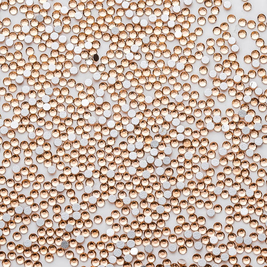1440Pcs Champagne Crystal Rhinestones,Glass Flatback Rhinestones Mini Gemstones for Nail Face Makeup Art Crafts Clothes Decoration -(SS10,2.8mm,Champagne)
