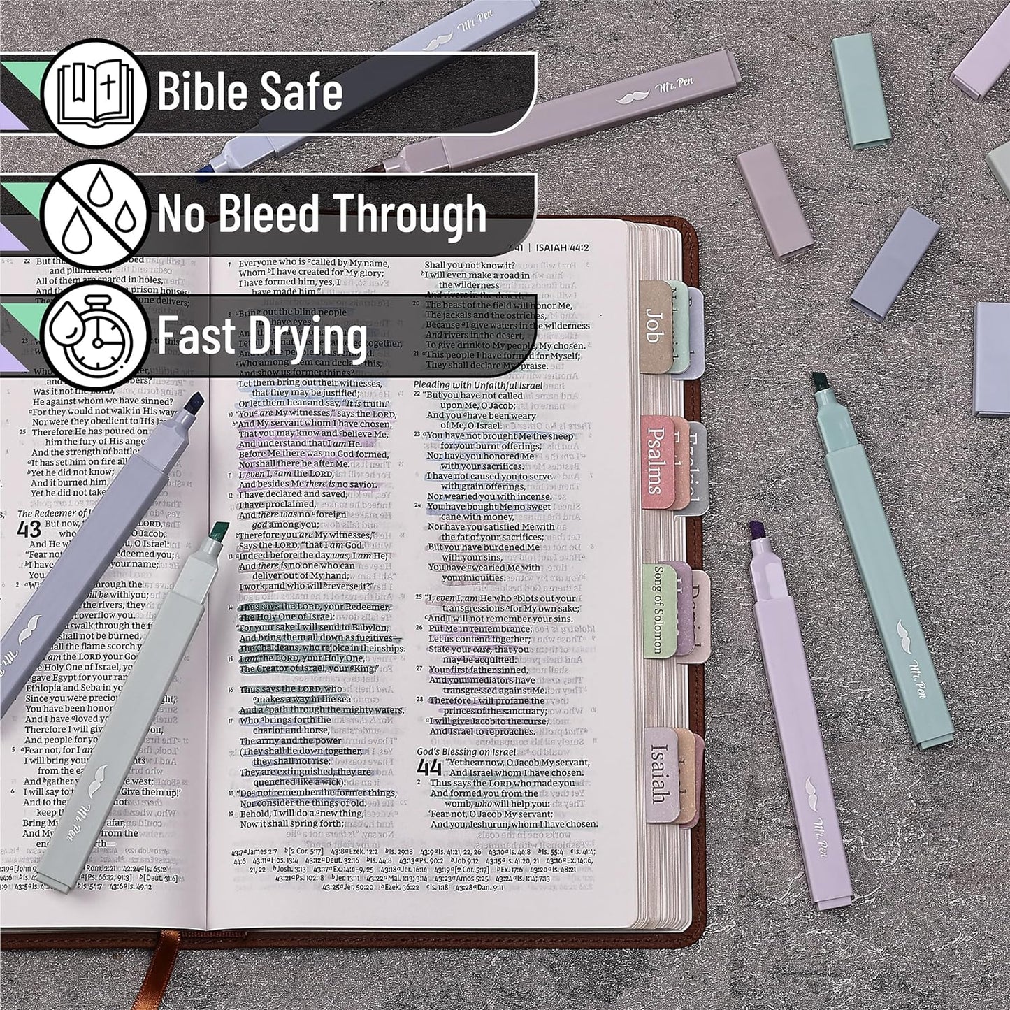 Mr. Pen- Aesthetic Highlighters, 8 pcs, Chisel Tip, Pastel Colors, Cute Highlighters Assorted Colors, Back to School Supplies